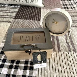 Rae Dunn Jewelry Box & Clock